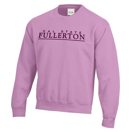 Gear For Sports Cal State Fullerton Embroidered Crew - Lavender